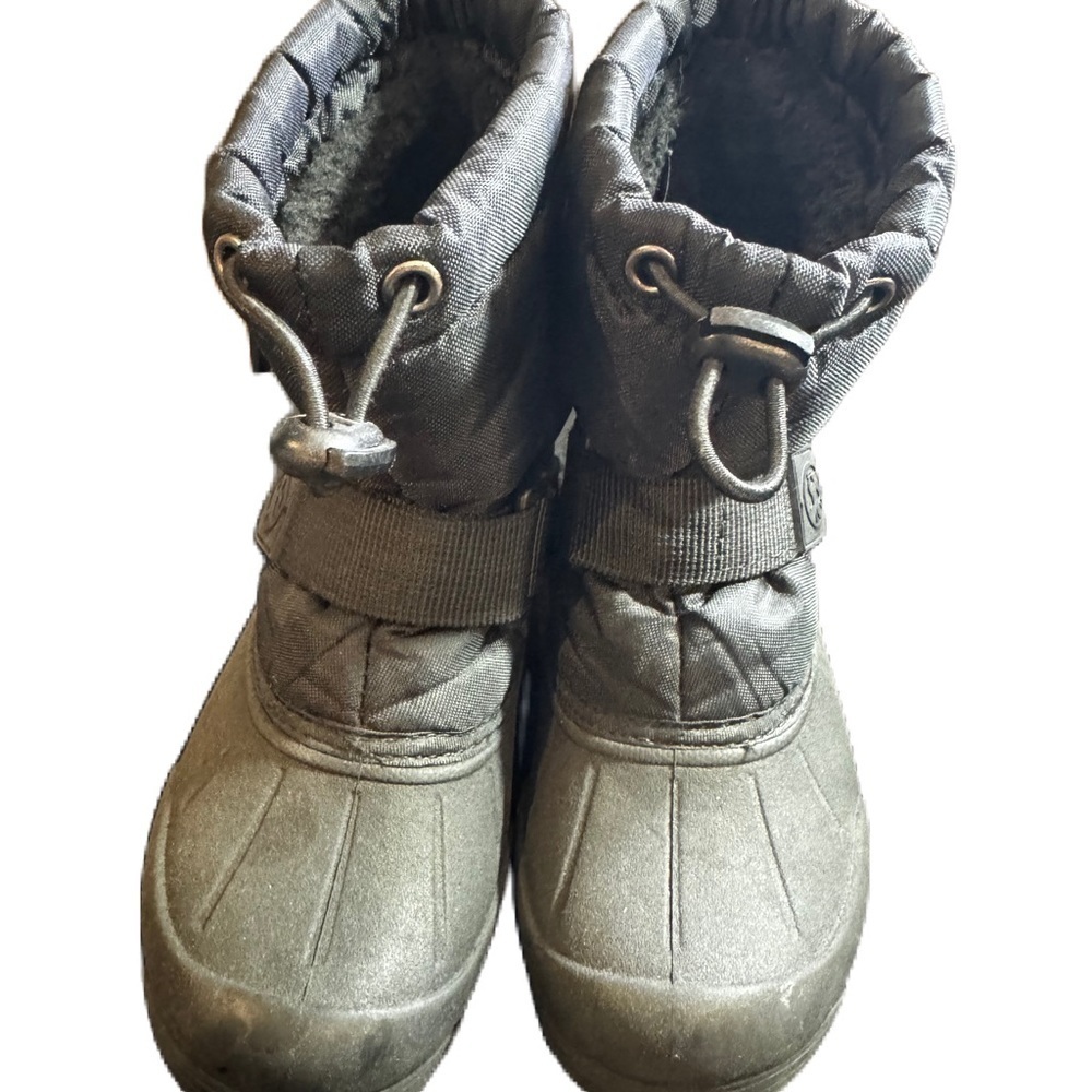 Thinsulate boys girls north side size 10 black winter snow boots fun cozy warm